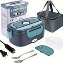 Axyaa Stainless Steel 2-In-1 Electric Lunch Box for Heating Food On-the-Go