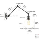 Axyaa Black Vintage Wall Lamp with White Glass Shade, Industrial Loft Style