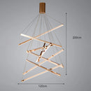 Axyaa Stainless Steel LED Chandelier for Nordic Home Decor & Dining Room Lighting