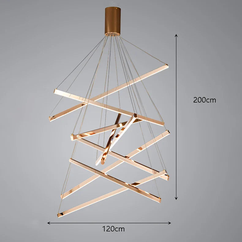 Axyaa Stainless Steel LED Chandelier for Nordic Home Decor & Dining Room Lighting