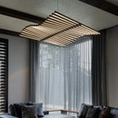 Axyaa Modern Fishbone Chandelier: Dimmable LED Pendant Ceiling Lights for Luxury Living Room