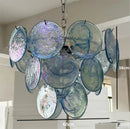 Axyaa Modern Stained Glass Chandelier: Luxury Interior Hanging Lamp for Dining Room, Foyer, Kitchen Island