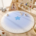 Axyaa Fluffy Geometric Love Carpet for Kids Room, Soft Anti-Slip Rug for Living Room