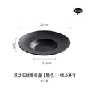 Axyaa Quicksand Stone Ceramic Pasta Plate Set - Western Food & Salad Tableware
