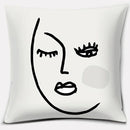 Axyaa Abstract Face Collection Print Square Pillowcase
