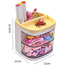 Axyaa Kids Hair Accessories Storage Box: Cute Transparent Organizer for Dressing Table