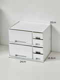 Axyaa Desktop Organizer Storage Box with Multi-grid Drawers for Small Items and Stationery
