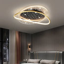 Axyaa LED Ceiling Light Black/Gold Remote Control Modern Home Lighting Fixtures