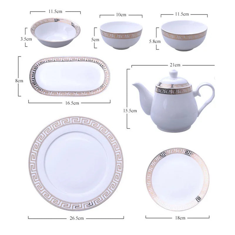 Axya Elegant Bone Dinner Set for Luxury Dining