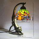 Axyaa Tiffany Cat Table Lamp: LED Vintage Creative Light for Home Bedroom