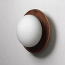 Axyaa Japanese Ball Lights Walnut Wood Retro Vintage Style Indoor Wall Lights