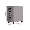 Axyaa Rolling Laundry Basket & Toy Storage Cart - Portable & Multifunctional