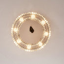 Axyaa Silver LED Crystal Chandelier: Modern Luxury Round Ceiling Light