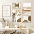 Axyaa Boho Abstract Wall Art Canvas Print Minimalist Living Room Decor