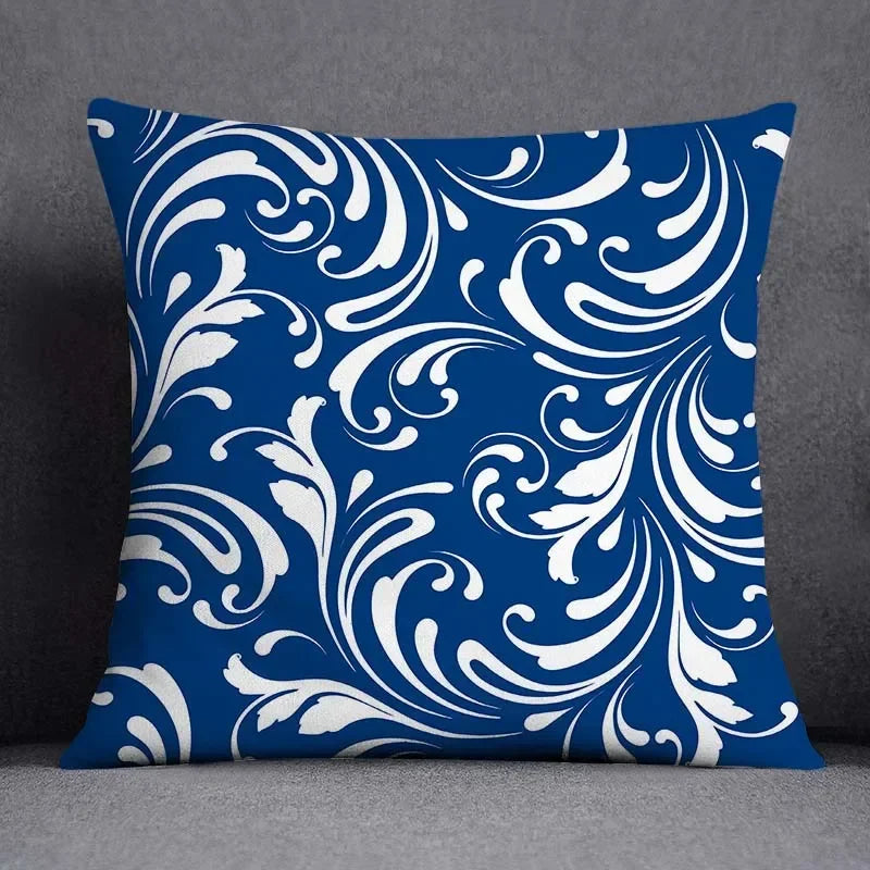 Axyaa Blue Mermaid Sailor Marines Polyester Pillowcase Home Office Decor