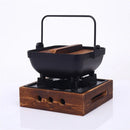 Axya Handheld Household Food Pot with Creative Wooden Lid & Hanging Design