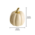 Axyaa Ceramic Pumpkin Statue Handmade Halloween Ornament Decorative Figurine