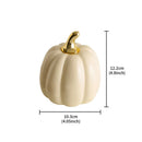 Axyaa Ceramic Pumpkin Statue Handmade Halloween Ornament Decorative Figurine