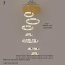 Axyaa Large Crystal Ceiling Pendant Light Fixture Luxury Villa Stairwell Decor Gold