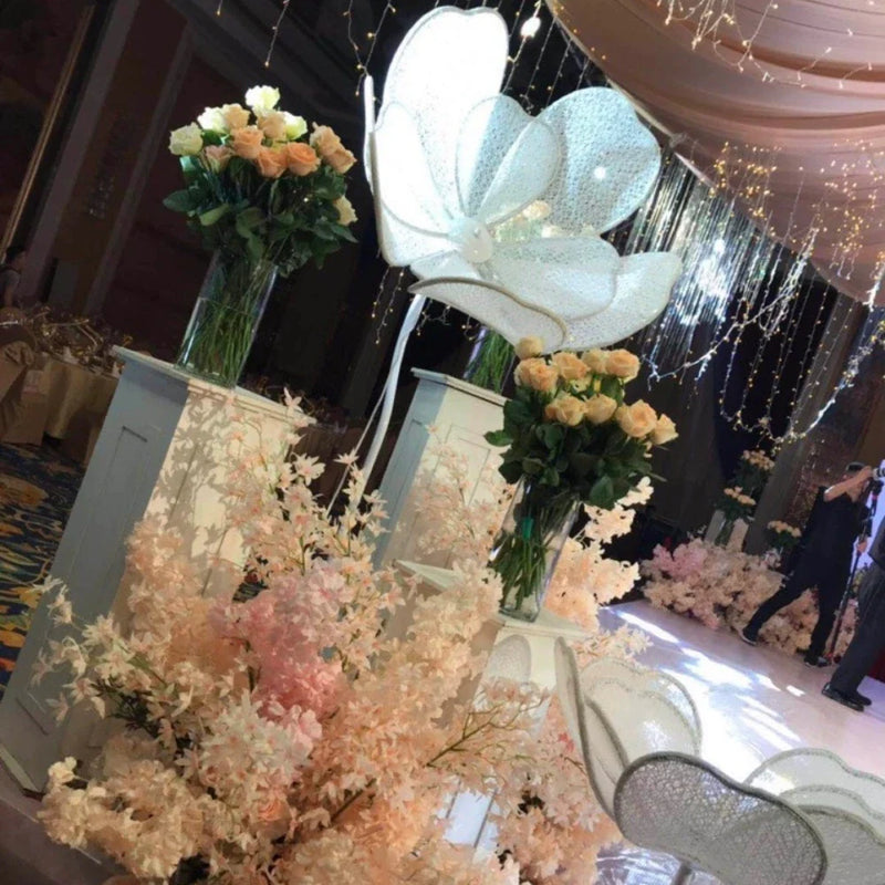 Luminous Flower Lamp LED White Lace Decor for Wedding & Party Events by Axyaa