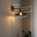 Axyaa Green Glass LED Wall Light for Home Decor, Japanese Style, Living Room, Bedroom