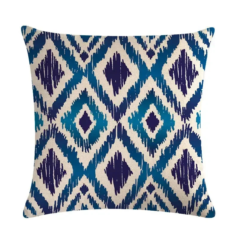 Axyaa Geometric Abstract Linen Pillowcase for Home Decor