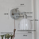 Axyaa Clear Glass LED Wall Lamp with Pull Chain Switch, Rotating Up Down Light