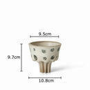 Axyaa Black Spots Ceramic Vase Retro Plant Pot Aesthetic Room Decor