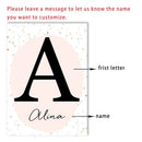 Axyaa Ballet Girl Custom Name Canvas Painting Swan Print Wall Art Nordic Posters