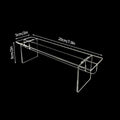 Clear Acrylic Makeup Organizer Rack by Axyaa - Cosmetic Storage Stand for Eyeshadow, Lipstick, Powder
