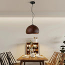 Axyaa Antique Brown Wabi Sabi Pendant Light Chandelier for Dining Room with a Rustic Charm
