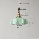 Axyaa Yellow Glass LED Pendant Lights for Indoor Lighting, Nordic Hanging Lamp