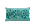 Axyaa Velvet Pink White 3D Chrysanthemum Throw Pillow Bouquet Model
