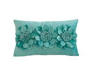 Axyaa Velvet Pink White 3D Chrysanthemum Throw Pillow Bouquet Model