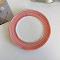Axyaa Ceramic Dessert Plates: Colorful Underglaze Cake and Dining Plate Set