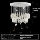 Axyaa Crystal Flower Chandelier for Stairway Loft, Villa, Hotel Lobby