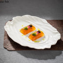 Axyaa Irregular Texture Ceramic Dinner Plate - Pure White Tableware