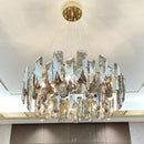 Axyaa Crystal Chandelier Pendant Lamp: Modern Luxury for Dining, Bedroom, Kitchen, Living Room