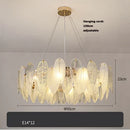 Axyaa Art Deco Glass LED Pendant Light - Dimmable Designer Suspension Luminaire