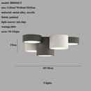 Axyaa Nordic Minimalist LED Ceiling Lamp Black White Cylinder Lighting Fixtures