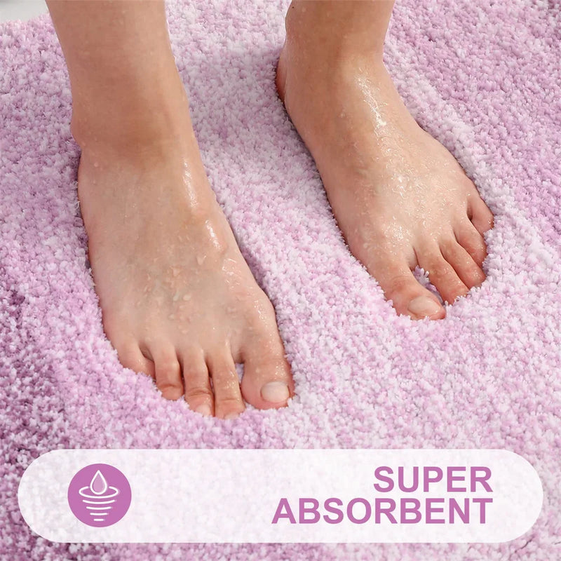 Axyaa Luxury Microfiber Bathroom Rug - Extra Soft, Thick & Non-Slip Plush Bath Mat