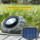 Axya Solar Stone Pond Light: LED Outdoor Garden Decor for Yard, Patio, Lawn.