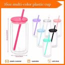 Axyaa Snow Globe Tumbler Cup with Straw - Reusable Double-Layer Water Cup