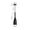 Axyaa Walnut Black Stone Modern Pendant Light for Home, Bedroom, Dining Room