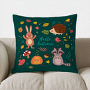 Axyaa Autumn Leaf Pattern Throw Pillow Cover for Sofa, Bedroom & Car