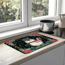 Axyaa Christmas Candy Drying Mat: Absorbent Dish Placemat for Table Cup Drying Mats
