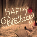 Axyaa Big Happy Birthday Neon Lights Decoration Neon Sign Party Favors