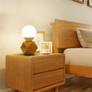 Axya Solid Wood Table Lamp LED Glass Shade Night Light Bedroom Living Room Fixture