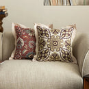 Axyaa Vintage Moroccan Ruffle Print Cushion Cover 45x45cm for Sofa