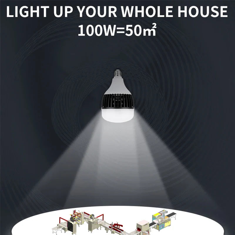 Axyaa 150W E27 LED Bulb High Power Light for Garage Warehouse